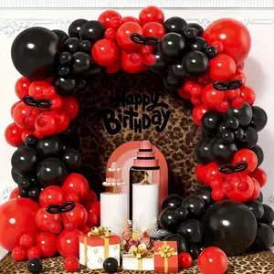 121pcs Cherry Balloon Arch Set, 18/10/5 Latex Balloons, Birthday Party Decor, Baby Shower, Singles Day, Cherry Theme Party Decoration