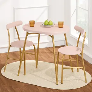 Best Choice Products 3-Piece Oval Dining Table Set, Modern Small Kitchen Dinette w/ 2 Chairs