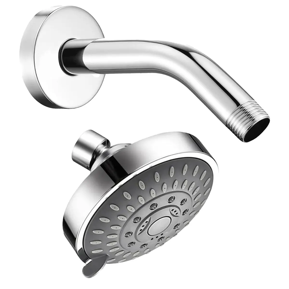 5-Mode High Pressure Shower Head High Flow Fixed Showerheads, Bathroom Rain Showerhead Replacement for Low Water Pressure