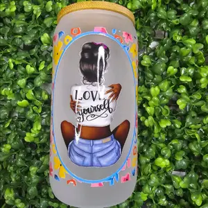 16 oz Love Yourself  frosted tumbler