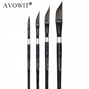 Professional Watercolor Brush Set, Tapered Design with Imported Nylon Hair, Birch Wood Handle, Soft and Durable for Watercolor and Acrylic Painting, Acrylic Paint Brushes
