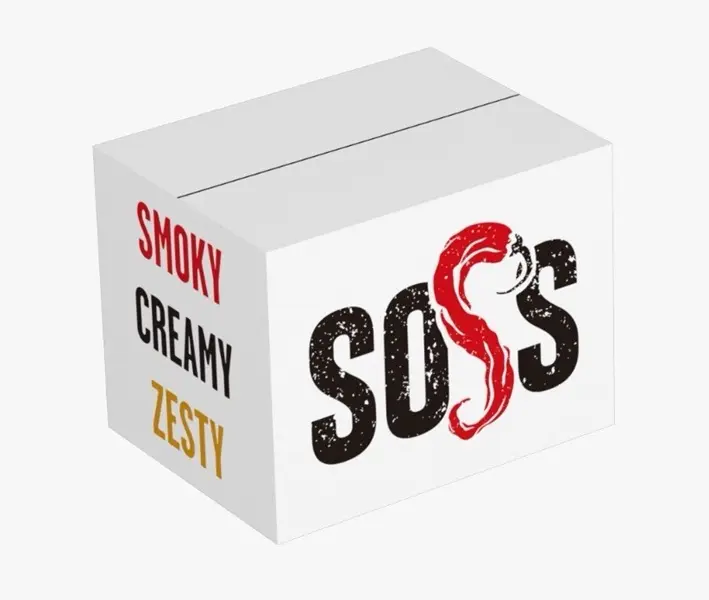 SOSS BOSS - GIFT BOX Smoky Creamy Zesty Flavor Theme Packaging