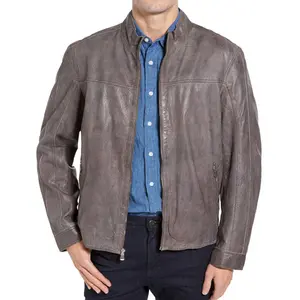 Missani Gray Lamb Skin Jacket 390678