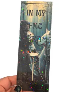 In My FMC Era Holographic Bookmark | Fantasy Female Main Character | Wolf, Crown & Sword Aesthetic | Booktok | Romantasy