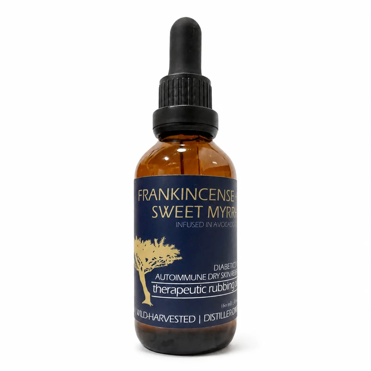 BALM OF GILEAD Frankincense & Sweet Myrrh Therapeutic Rubbing Oil - Instant Diabetic's & Autoimmune Dry Skin Relief & Repair, 2 fl oz Nourishing Body Firming Oil Body Oil Spray Intensive Moisture Sensitive Cosmetic