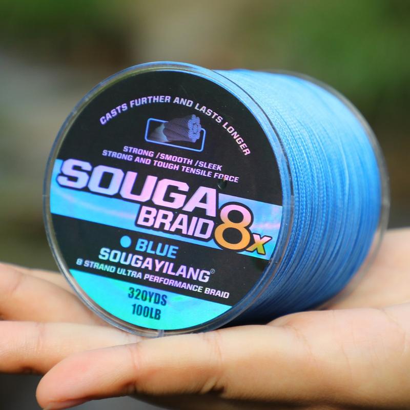 Sougayilang Fishing Line 300M/328YDS 6 Color Braided Fishing Lines  4-Strands 8-Strands PE Spinning Fishing Reel Braided Line
