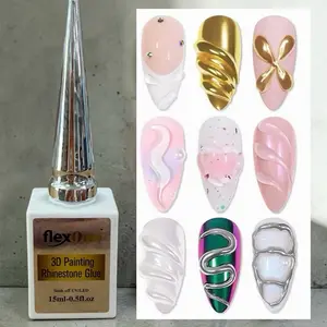 FlexOne Clear 3D Shell Painting ~ Non-wipe 3D Water Drop Gel - 15ml