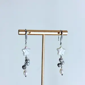 Dreamy Starlit Pearl Drop Earrings