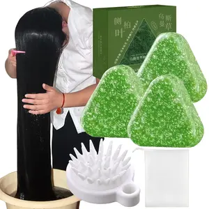 Herbal fragrance shampoo bar, includes a foaming net and a scalp brush; Osmanthus soap with cypress leaf; naturally controls oil, leaves hair feeling fresh and voluminous; moisturizes for soft, smooth hair; rich lather; suitable for everyday care.