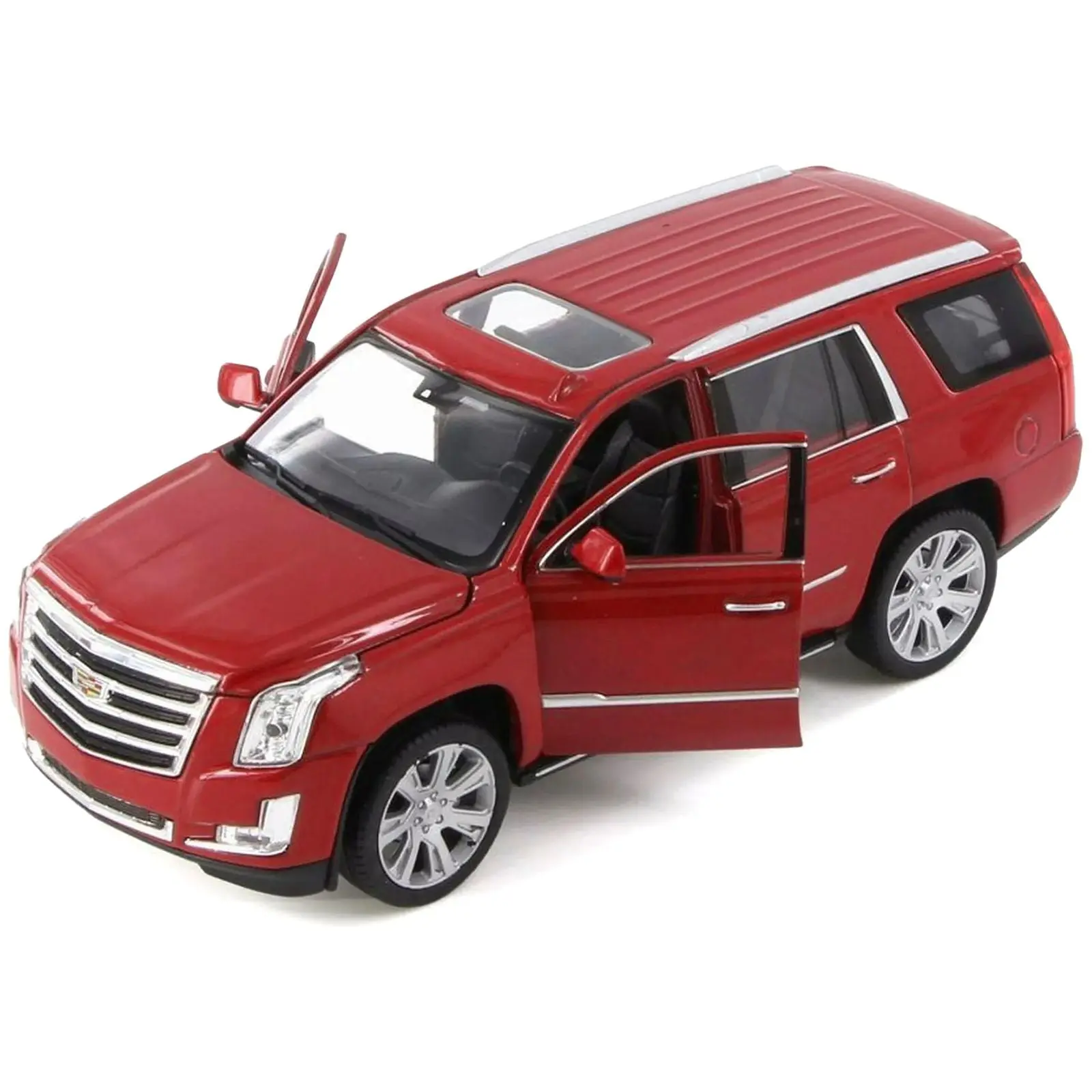 2017 Cadillac Escalade with Sunroof Red Metallic 1/24-1/27 Diecast Model Car by Welly