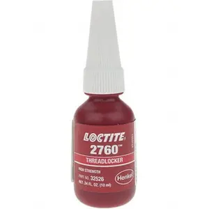 Loctite Red High-Strength Liquid Threadlocker (Series 2760, 10 mL Bottle, Part No. 303441) - 24 hr Full Cure Time Threadlocking Solution for Home Improvement, Building Supplies
