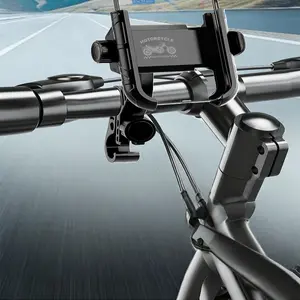 New Bike Phone Holder Mount with Hook Design, Handlebar Phone Clamp, Durable, Secure Installation, Easy Operation, Suitable for Motorcycles, Bicycles, Electric Bikes