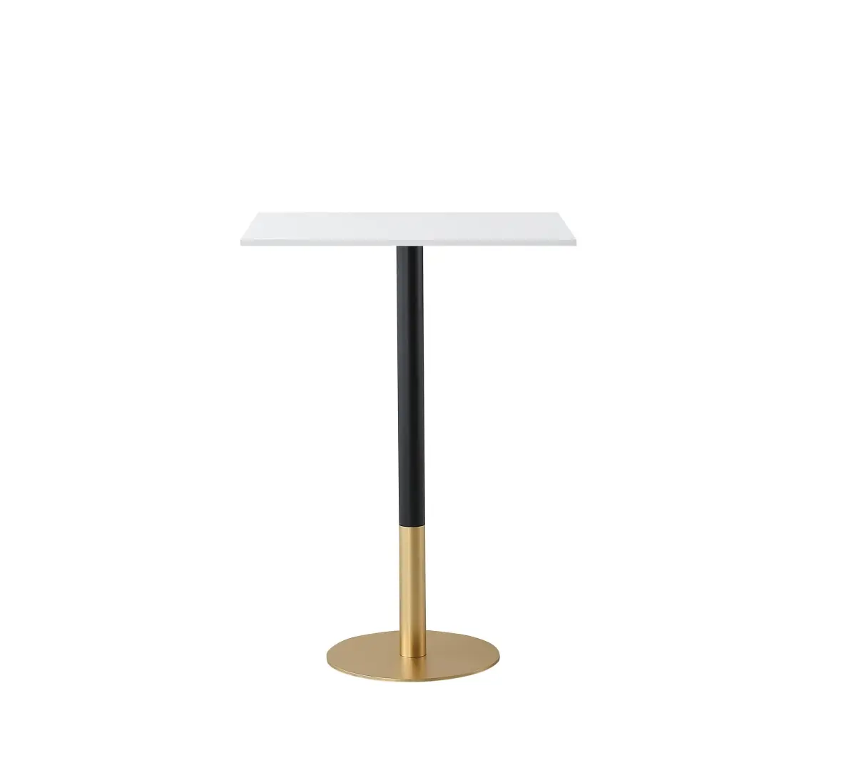 Ronan Industrial Modern Rectangle Pub Table - 28 in. L, 24 in. W, 39.5 in. Height, White Marbled Low-Maintenance Engineered Marble Top, Iron Base, 360-Degree Stand, 69 lbs, Stable, Requires Assembly, Indoor Home Bar Furniture for Small Dining Areas