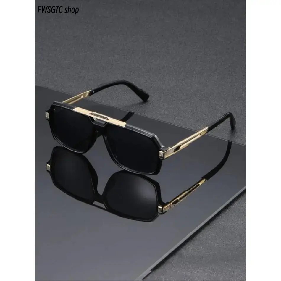 2026 Upgrade Men Classic Metal Edge Aviator Sunglasses, featured with trendy transparent frame and European fashion style. Stylish sports eyewear for men, perfect daily fashion shades, great choice for Black Friday and Thanksgiving holiday deals.