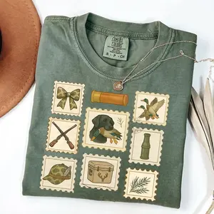 Comfort Colors Hunting Girlfriend Preppy Camo Bows Shirt, Coquette Girly Preppy Hunting Tee, Duck Hunting, Hunting Girl Tee, Hunting Season Outfits