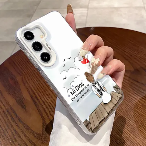 Heavenly Hope Printed Pattern 1.2mm Soft Silicone Casing for Samsung Galaxy S22+, S23 Ultra, S24 Plus, S25 Ultra - Shockproof Protection, Anti-Scratch, Durable PC Back Cover, Anti-Yellowing Mobile Phone Accessory
