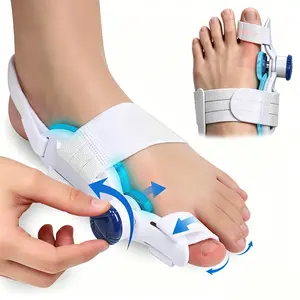 Adjustable Big Toe Straightener With Cooling Pad & Anti-slip Heel Strap, Big Toe Fix Wrap Separator for Women Men Left or Right Feet, 1 Count