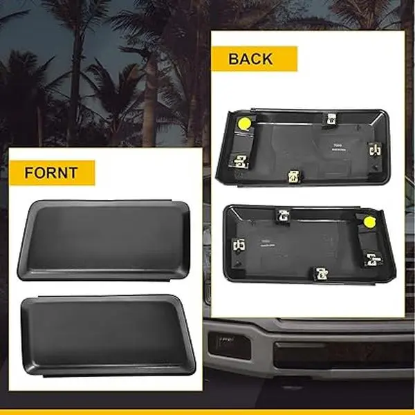 TODO Front Bumper Guard Pads Caps Cover Fit For 2018-2020 Ford F150 Right and Left Side