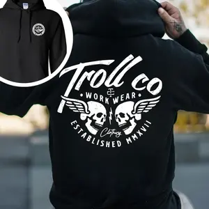 Troll Co Workwear T-shirt - Crewneck Sweatshirt - Hoodie, Trending Mechanic Unisex Shirt, 2 Side Printed Streetwear