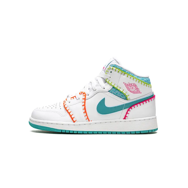 Jordan 1 Mid GS "Multi Knit" DM6218 100