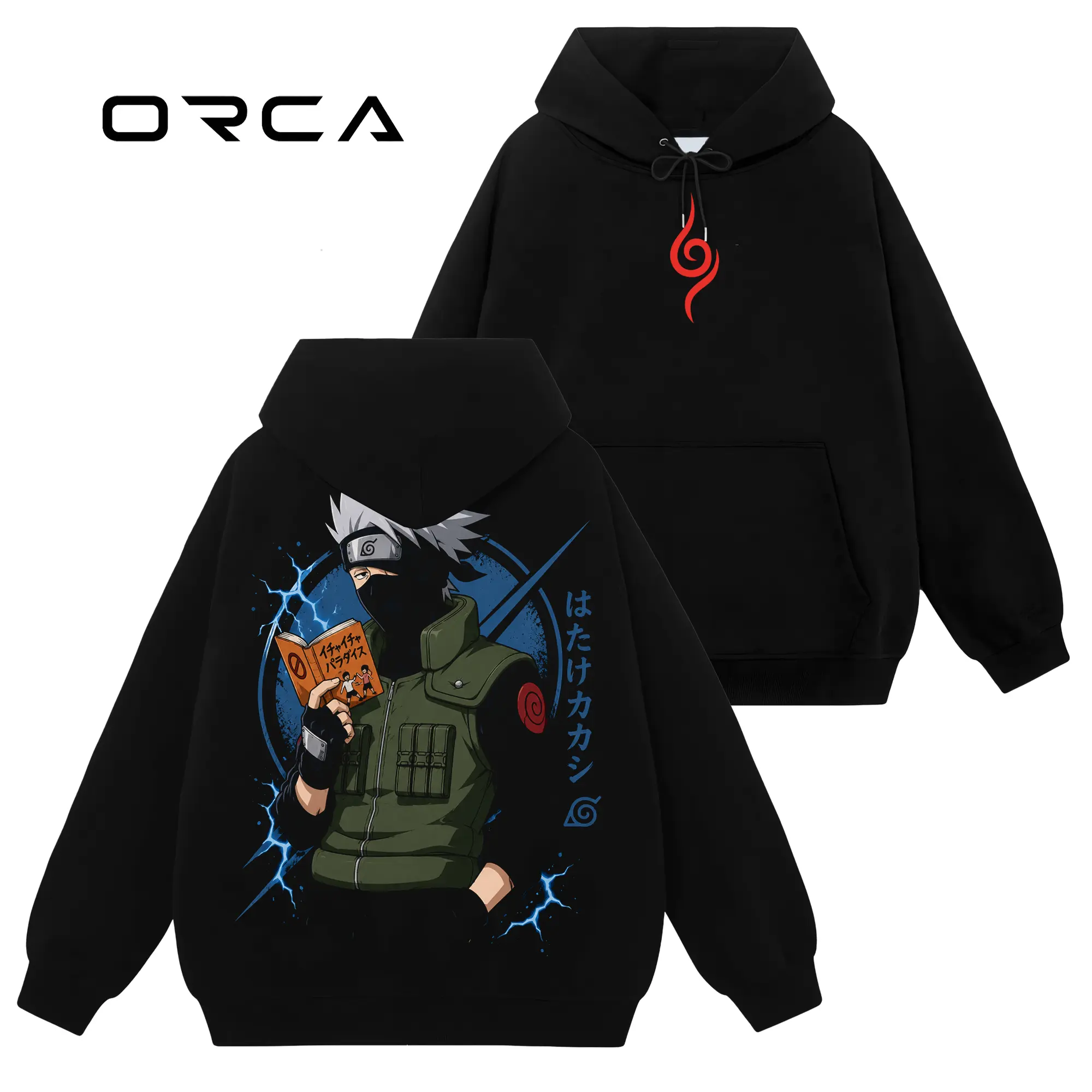 [Orca Fashion] Kakashi Hatake - Naruto #143 Hoodie T-Shirt Sweatshirt, Retro Vintage Unisex Graphic 90s Cotton, Gift For Wibu, Anime Manga Y2K Streetwear