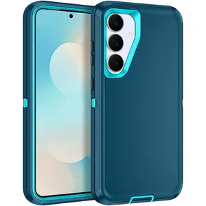 For Samsung Galaxy S25 FE Case [Shockproof] [3-Layer][Military-Grade] Full Body Protection Rugged Heavy Duty Cover Case for Galaxy S25 FE 5G,Turquoise