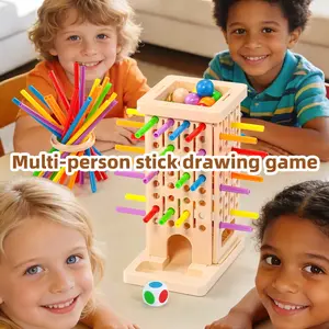 3-In-1 Color Box Stick-Pulling Board Game, Parent-Child Interactive Educational Toy, Cognitive & Attention Training, Fun Learning Activity