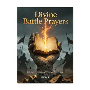 【STICQUE】Divine Battle PrayersFear, Protection, Healing, Temptation & Spiritual Attacks | Daily Devotional Prayers for Women and Men | Scripture-Based Faith Gift | Pocket Prayer NoteBook