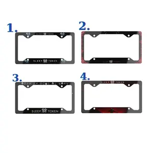 Sleep Token band Metal License Plate Frame Collection, 12" x 6" (30.5 x 15.2 cm) 100% Durable Aluminum with 4 Pre-Drilled Holes for Easy Installation