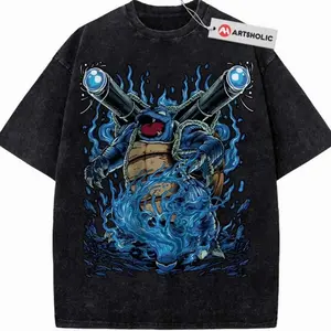 Youth And Adult Blastoise Shirt, PKM shirt, Anime Shirt, Vintage T-Shirt