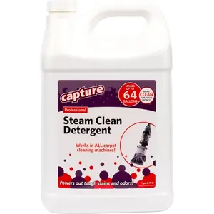 Professional Steam Clean Detergent for All Machines - Home, Car, Dogs & Cats Pet Carpet Cleaner Solution - Strength Odor Eliminator, Stains Spot Remover (1 Gallon)
