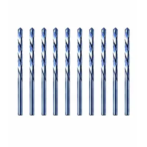 Drywall Cut Out Bit 1/8 Inch Guidepoint Rotary Router Tool Bit HSS Cutout Saw Bit Cut Bits for Gypsum Board-10Pcs