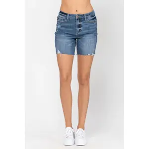 Judy Blue Distressed Hem Shorts
