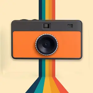 Screen-Free Digital Camera, 800w Pixels, Cmos 8.0, 8 Retro Filters, 8GB TF Card, Rechargeable Flash, Camp Snap, /