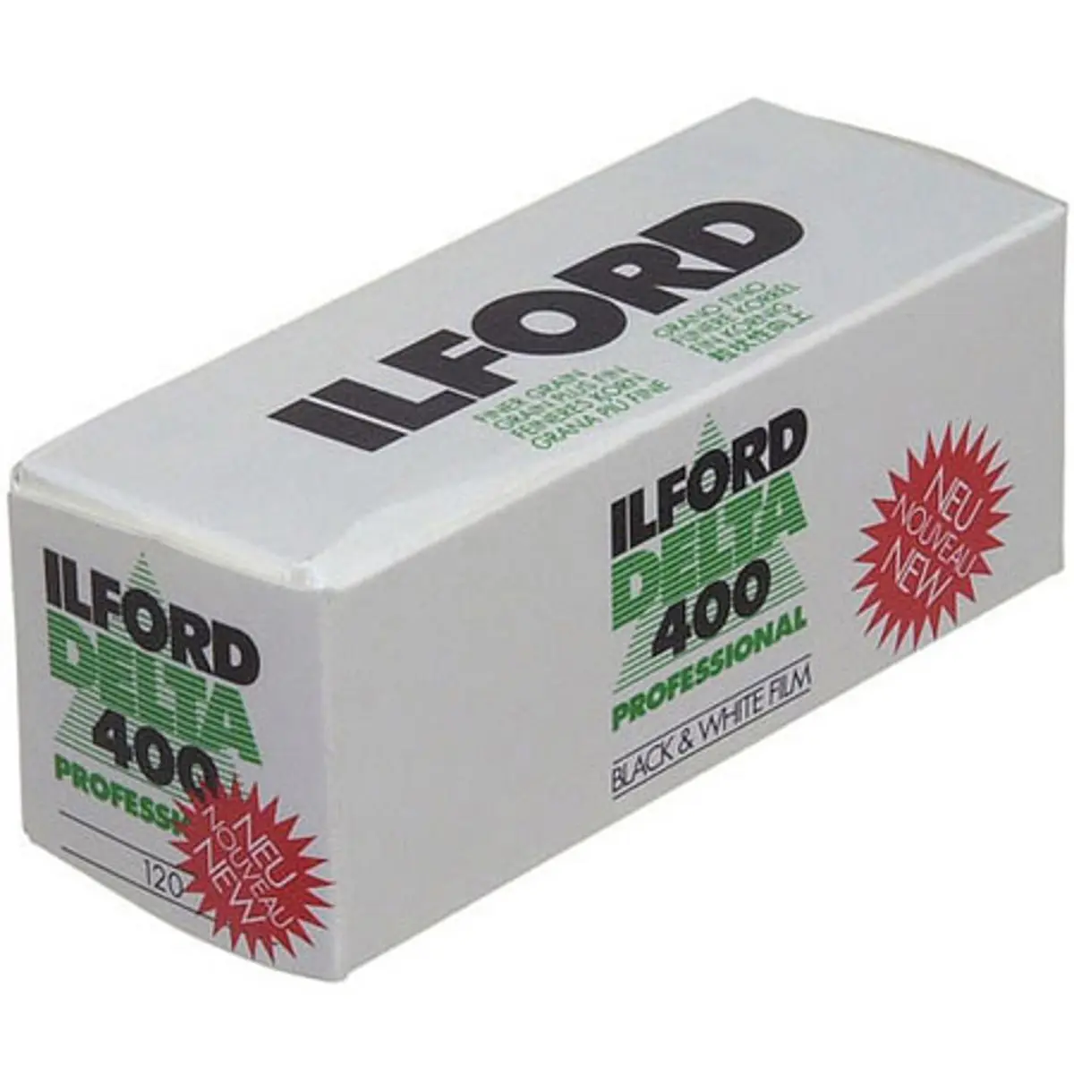 Ilford Delta Pro 400 Fast Fine Grain Black and White Camera Film, ISO 400, 120mm Size, for Handheld Cameras