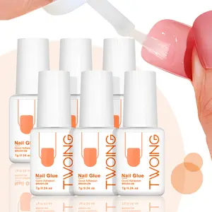 2pcs/6pcs Set – TWOING Quick-Dry Nail Glue with Brush | Super Strong Hold, Waterproof, Long-Lasting Adhesive for Press-On Nails & Fake Nails, Rhinestones