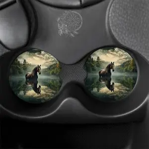 Dark Horse Dream Design Neoprene Car Coaster Set - Majestic Stallion