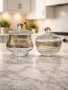 Dream Home Collection 2Pc Glass Canister Sets
