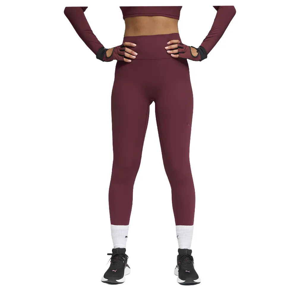 PUMA Womens Shapeluxe High Waist 78 Leggings Training Casual - Red