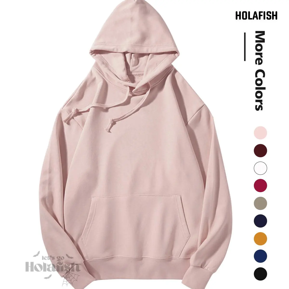 Holafish Womens Oversized Fleece Hooded Sweatshirt, 2026 Fall Casual Long Sleeve Pullover with Kangaroo Pockets Loose Fit Autumn Fashion Outfit