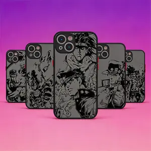 JoJo's Bizarre Adventure Phone Case Matte Soft TPU+PC Shockproof Anti-Slip for iPhone 17 16 15 14 13 12 11 Pro Max