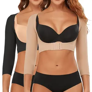 Women Arm Compression Sleeves Arm Fajas Front Closure Push Up Shapewear Bras Tank Top Womenswear Underwear Basic Minimalist