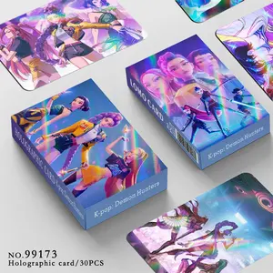 30 Idol Cards Set, Anime Style Cartoon Flashcards, Holographic Cards, Waterproof Collection Cards for Teens & Adults, Perfect Fan Gift