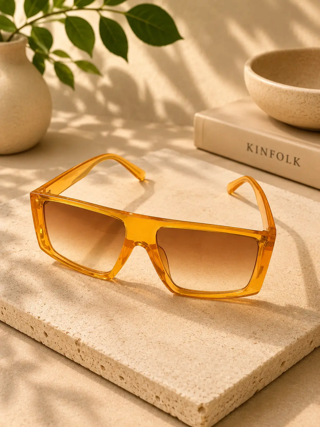 Luxe Amber Edge Sunglasses