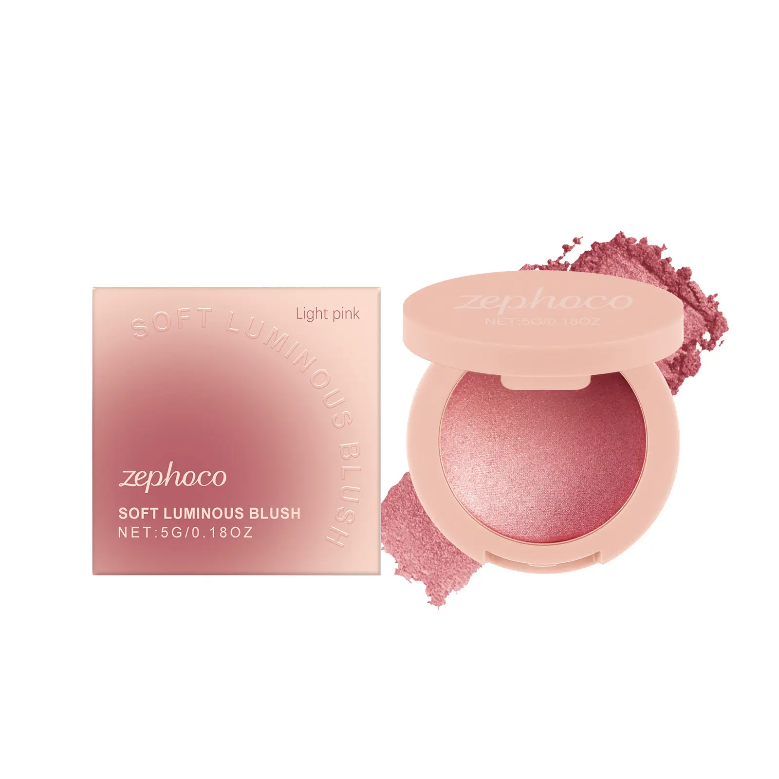 1count Micro Luminous Pearl Blush Natural Skin Feel Everyday Cosmetics Makeup Reddened Radiance Fine Blush Glow Beauty Cosmetics