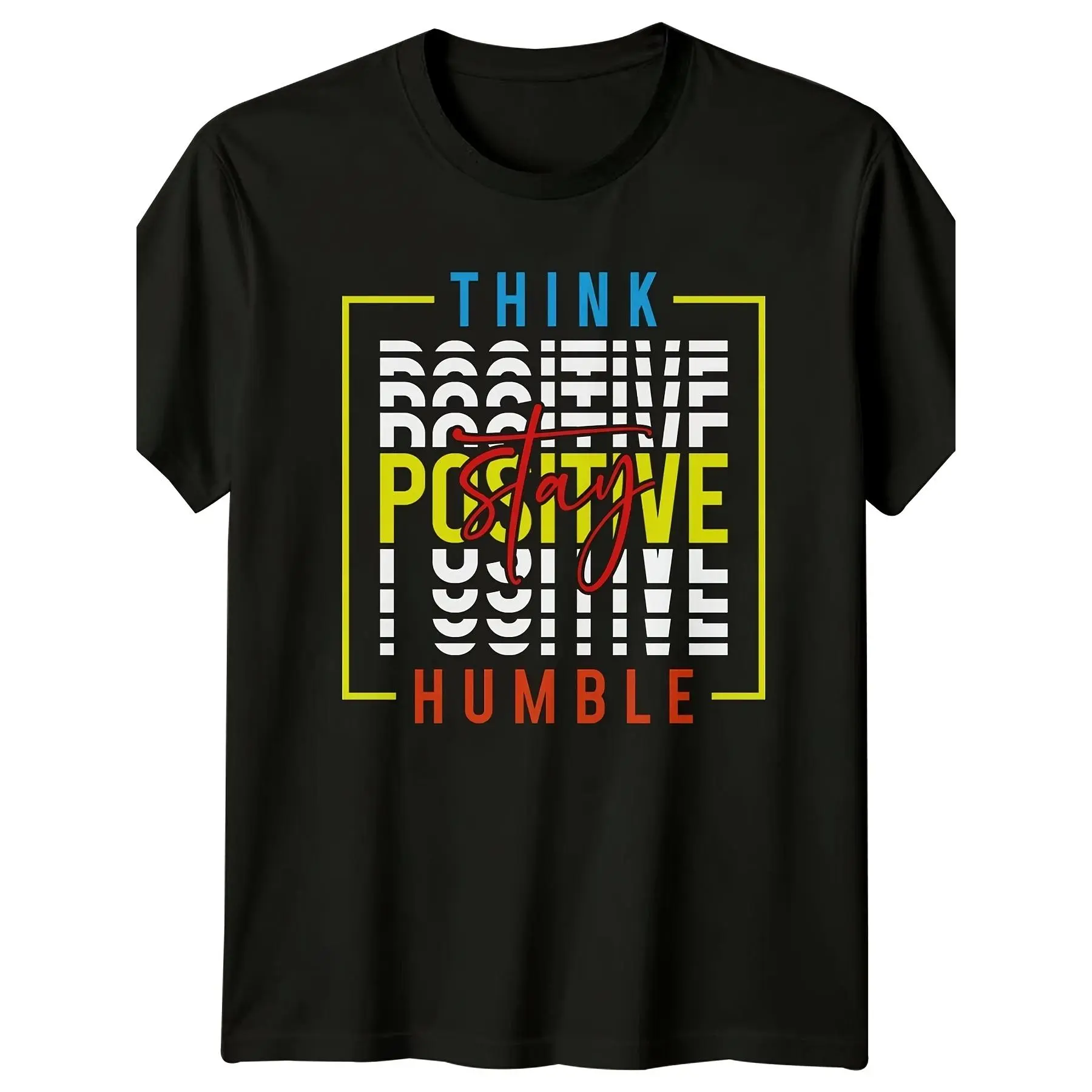 THINK Positive Stay Positive Humble T-shirt Mental Health Inspirational Birthday Gift New window opens
