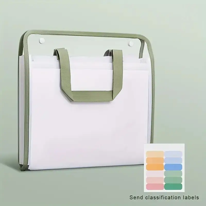Large Capacity A4 Vertical File Organizer for Desk, 1pc Multi-pocket Expanding Document Holder, Waterproof Durable Plastic File Folder for Students & Workers, Files Organizer, Documents Organizer, Storage