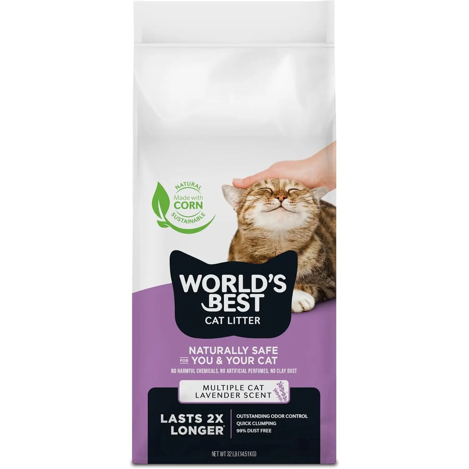 World's Best Cat Litter, Lavender Scented, Long-Lasting Odor Control, 15 lbs World's Best Cat Litter, Lavender Scented, Long-Lasting Odor Control, 15 lbs