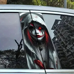 2pc Car B Pillar Protection Sticker, Easy Peel & Stick, Sunproof Waterproof Scratch Resistant, Fits All Vehicles, Car Exterior Decoration