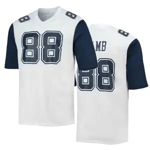 Men's Personalized V-Neck Football Jersey, Embroider  Name & Number, Classic Football Top For Summer Sport
